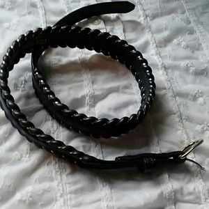 Vintage Dun Dee  cowhide dark navy belt sz 30